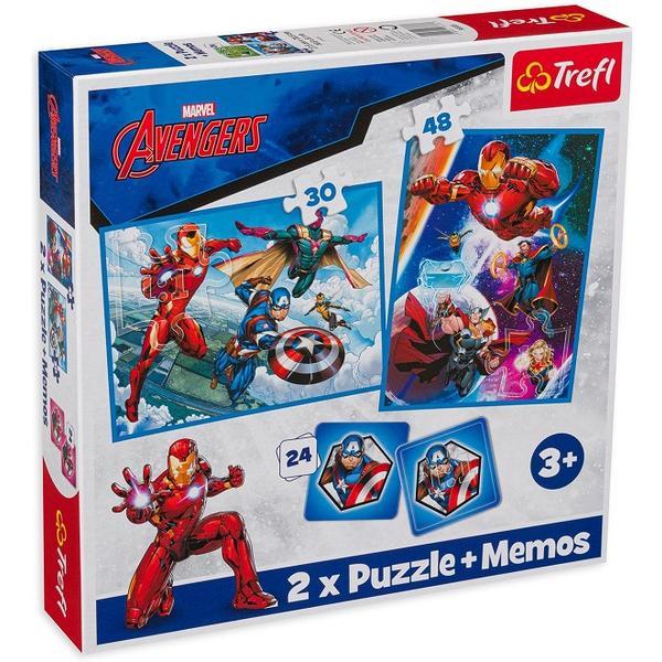 Puzzle 2 in 1 + Memos. Avengers. Eroii in actiune