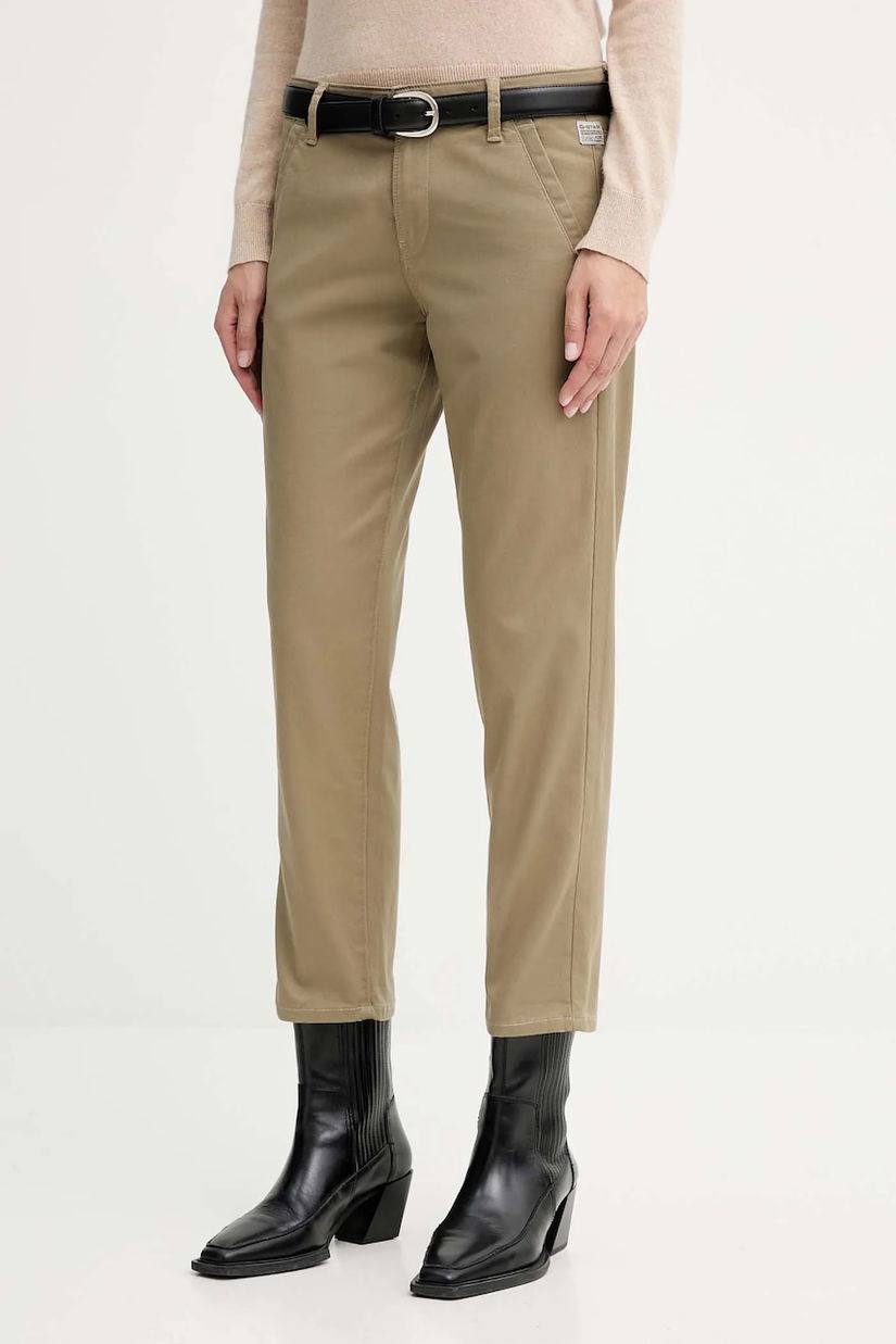 G-Star Raw pantaloni culoarea negru, fason chinos, medium waist, D25257-C105