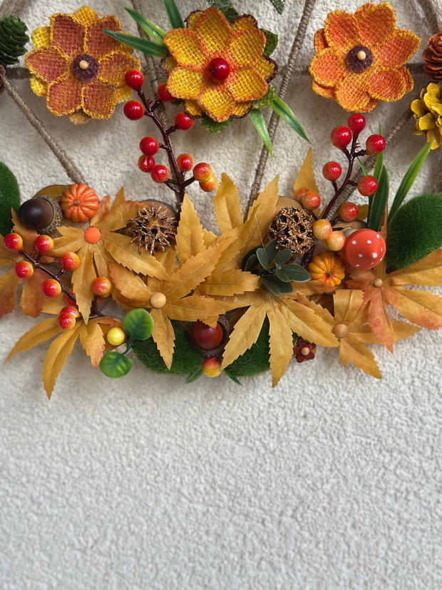 Coronita handmade cu motive de toamna