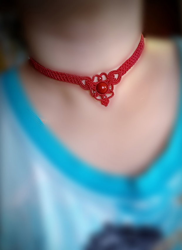 Choker Minimalist cu piatra semiprețioasa