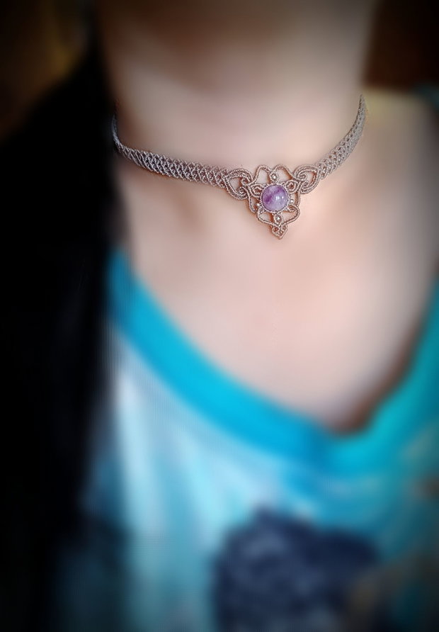 Choker Minimalist cu piatra semiprețioasa