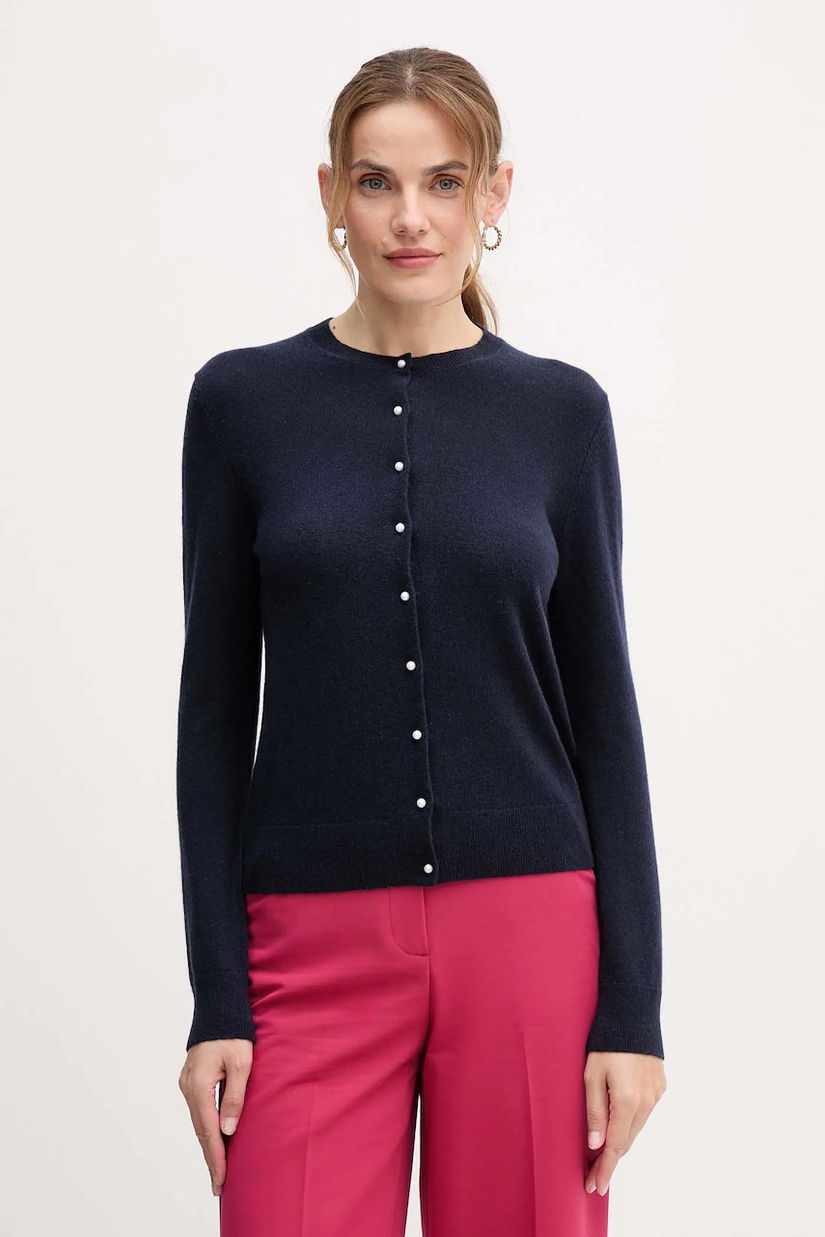 United Colors of Benetton cardigan din cașmir culoarea bleumarin, 1033D502A