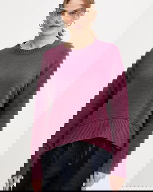 United Colors of Benetton pulover din amestec de lână culoarea violet, 1244D10BC