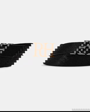 Pedro del Hierro curea de piele culoarea negru, 4692163