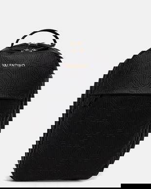 Valentino Bags rucsac PANSY culoarea negru, mare, uni, VBS8PG21