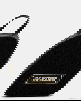 Love Moschino rucsac culoarea negru, mic, cu imprimeu, JC4377PP0NKS100A