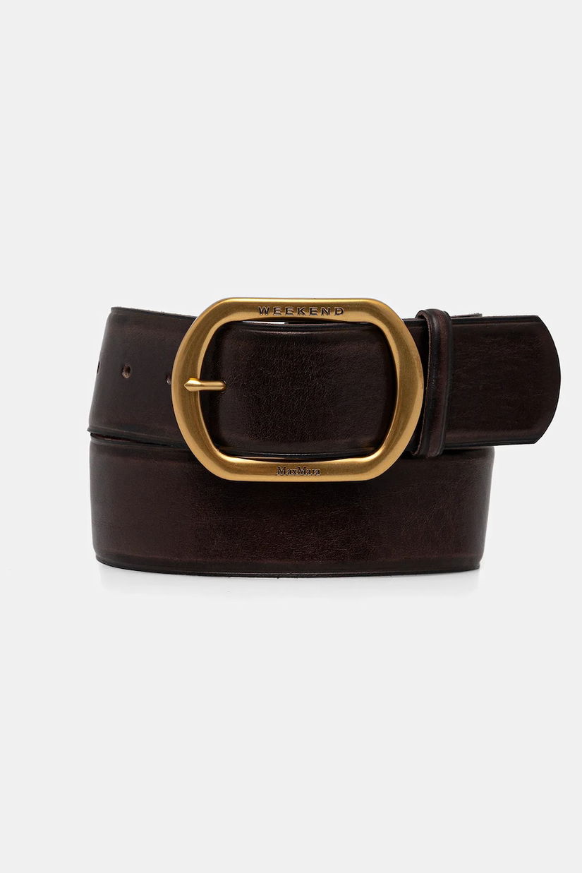 Weekend Max Mara curea de piele CLAVIER culoarea maro, 2525506025600