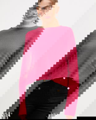 United Colors of Benetton pulover din amestec de lână culoarea roz, light, 126WD10E4