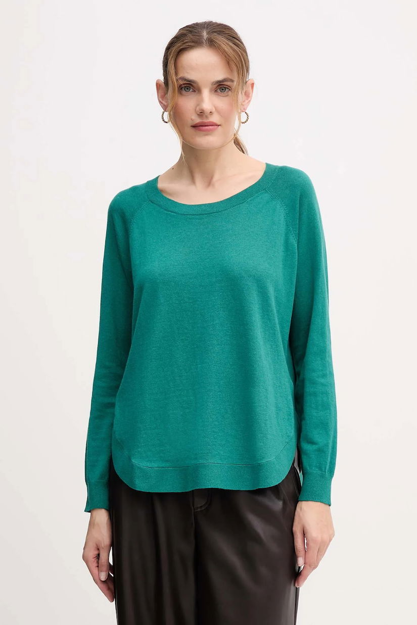 United Colors of Benetton pulover din amestec de lână culoarea verde, light, 1Y6SD10EG