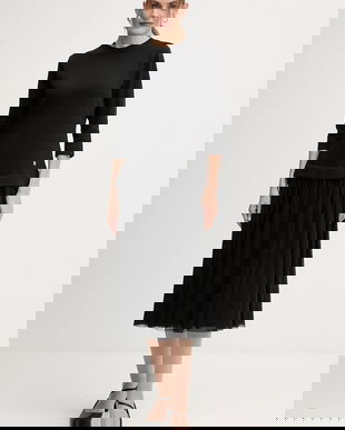 Joop! rochie culoarea negru, midi, evazați, 30047770