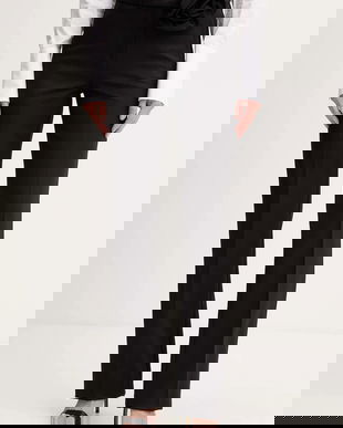 Marella pantaloni culoarea negru, evazați, high waist, 2523136242200