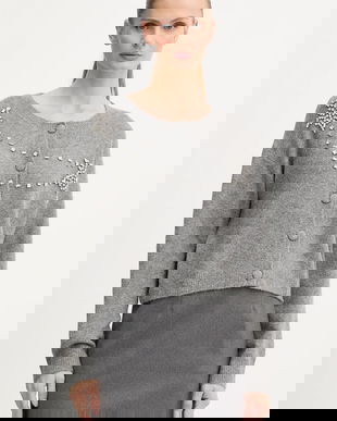 Fracomina cardigan din amestec de lână culoarea gri, FS25WT8002K560R9