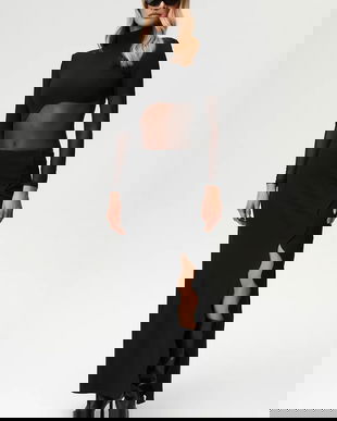 Undress Code fustă culoarea negru, maxi, drept, 1059