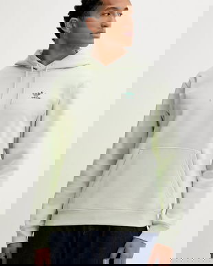 adidas Originals bluză Essentials culoarea verde, cu glugă, uni, HY2080