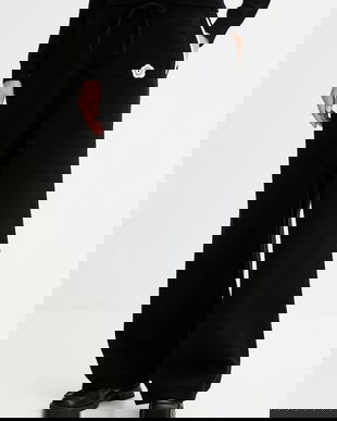 Kenzo pantaloni cu lână culoarea negru, lat, high waist, FF62PA6003LF