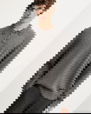 Les Deux pulover de bumbac Billy culoarea gri, light, 1000556