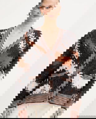 Missoni cardigan cu alpaca culoarea maro, DS25WM0X.BK01C2