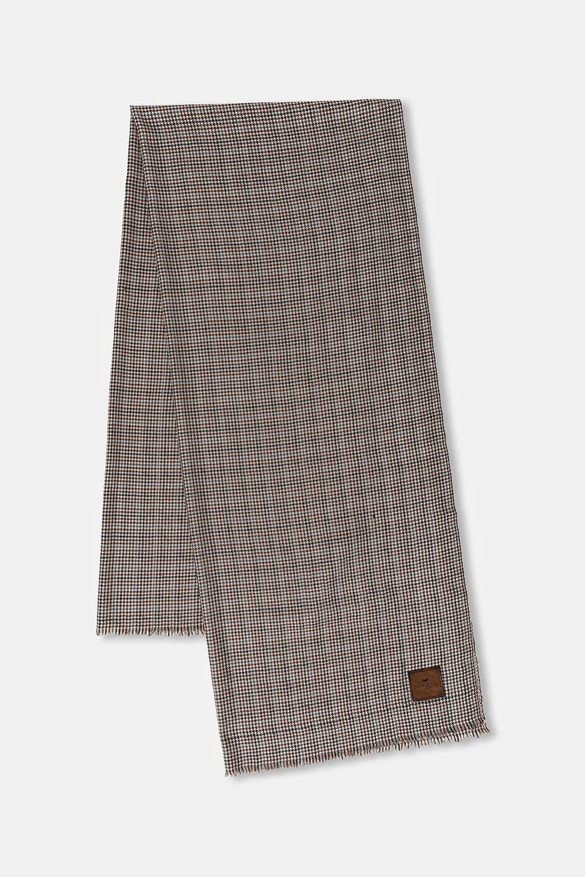 Weekend Max Mara șal de lână QUANTUM culoarea maro, cu imprimeu, 2525546045600