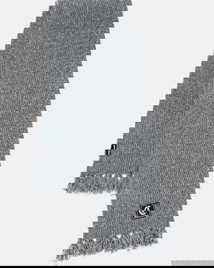 Just Cavalli eșarfă cu lână culoarea gri, melanj, 79RA2H08 ZG411