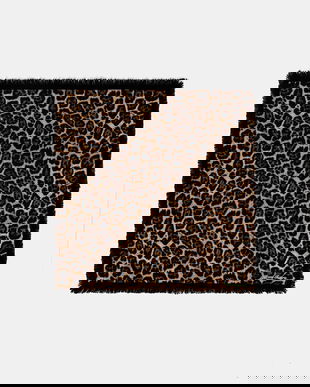 FROM FUTURE eșarfă de cașmir culoarea maro, cu imprimeu, AFO02786