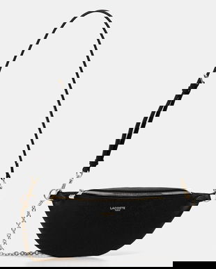 Lacoste poșetă de piele culoarea negru, NF5098PH