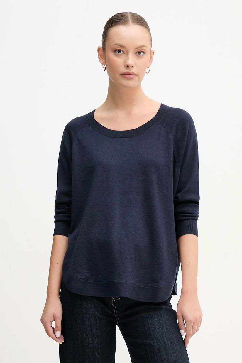United Colors of Benetton pulover din amestec de lână culoarea bleumarin, light, 1Y6SD10EG