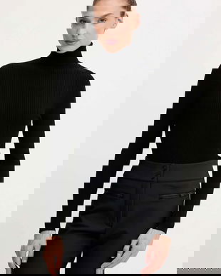 Fusalp pulover Ancelle culoarea negru, light, cu guler, O1110