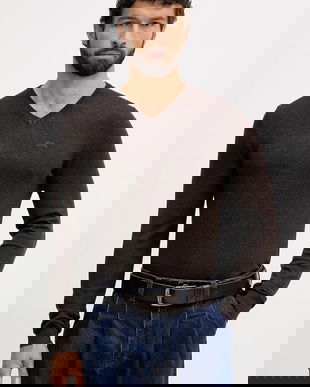 Lindbergh pulover culoarea maro, light, 30-800140