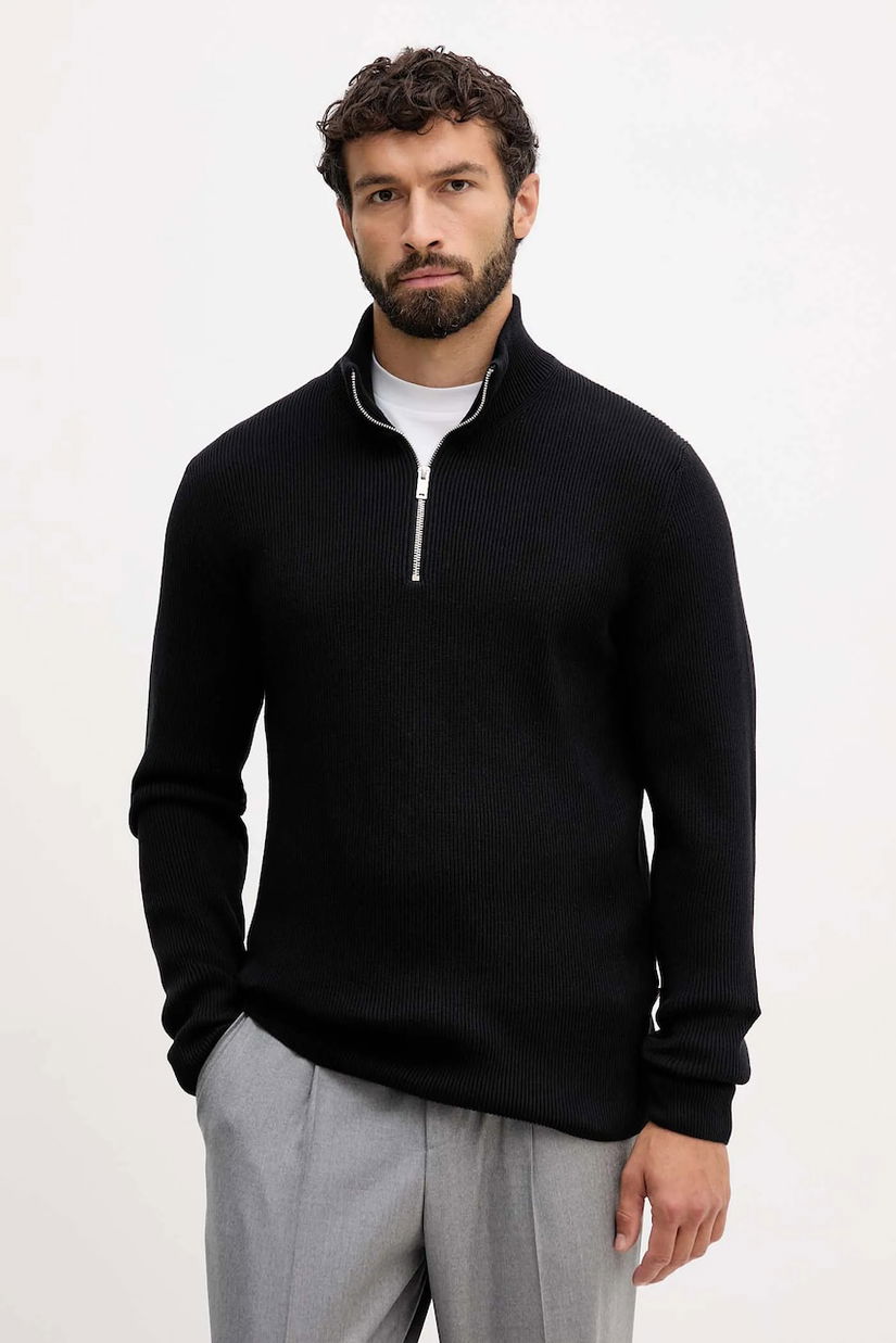 Lindbergh pulover culoarea negru, cu turtleneck, 30-804030