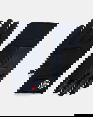 Fusalp mănuși de schi din piele culoarea bleumarin, T2701