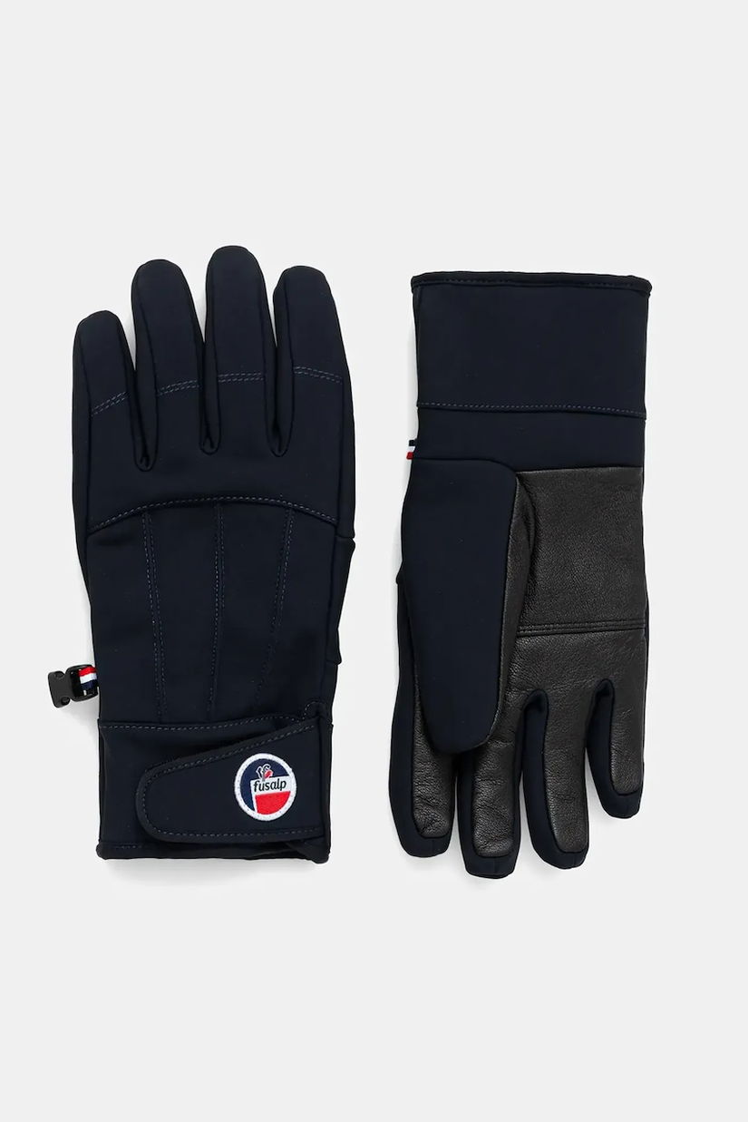 Fusalp mănuși de schi din piele culoarea bleumarin, T2701