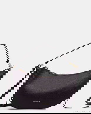 Coccinelle geantă de piele culoarea negru, E1 SHA 13 03 01