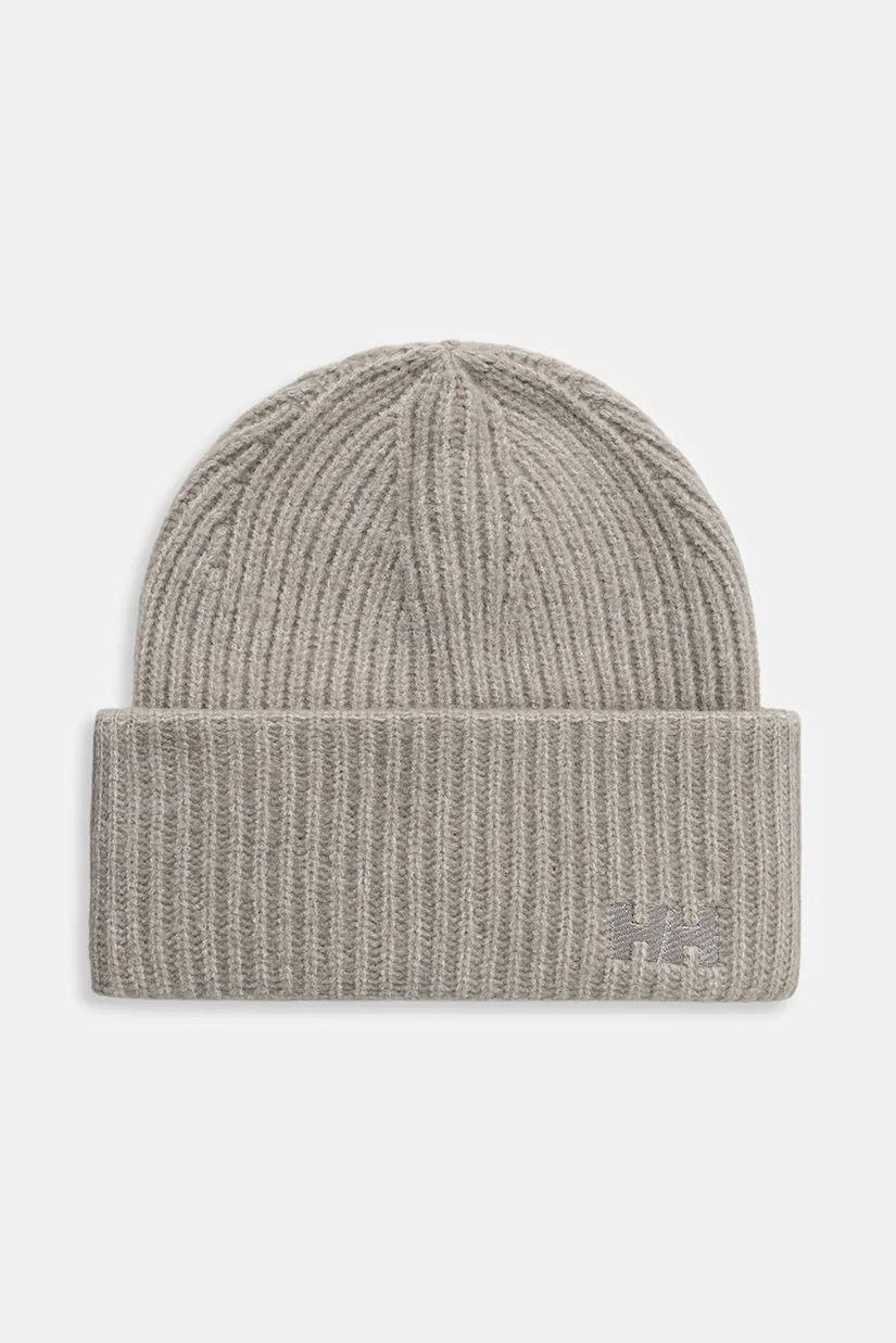Helly Hansen căciulă SOFT RIB BEANIE culoarea gri, din tricot gros, 67531