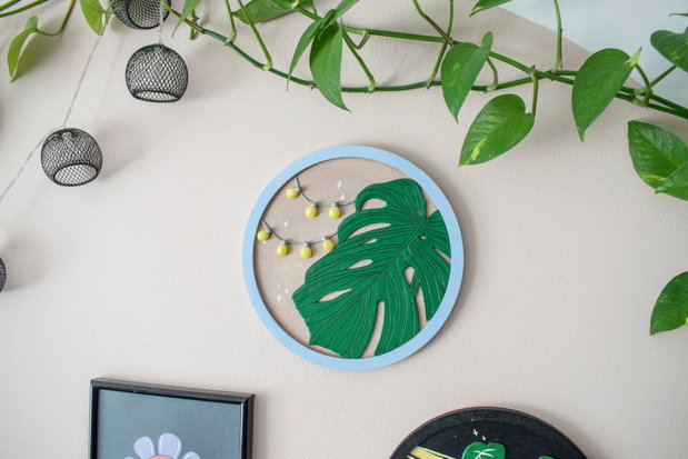 Ramă rotundă Monstera