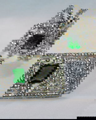 Set deosebit , brosa  zirconii  cu inel  superb  zirconii, ambele noi