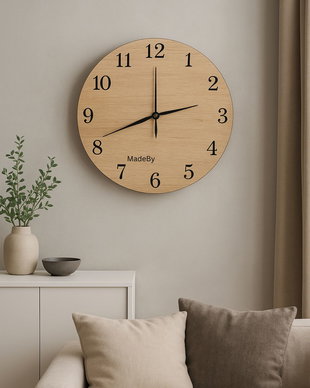 Ceas de perete modern din lemn  stil, simplitate și eleganță într-un singur accesoriu!