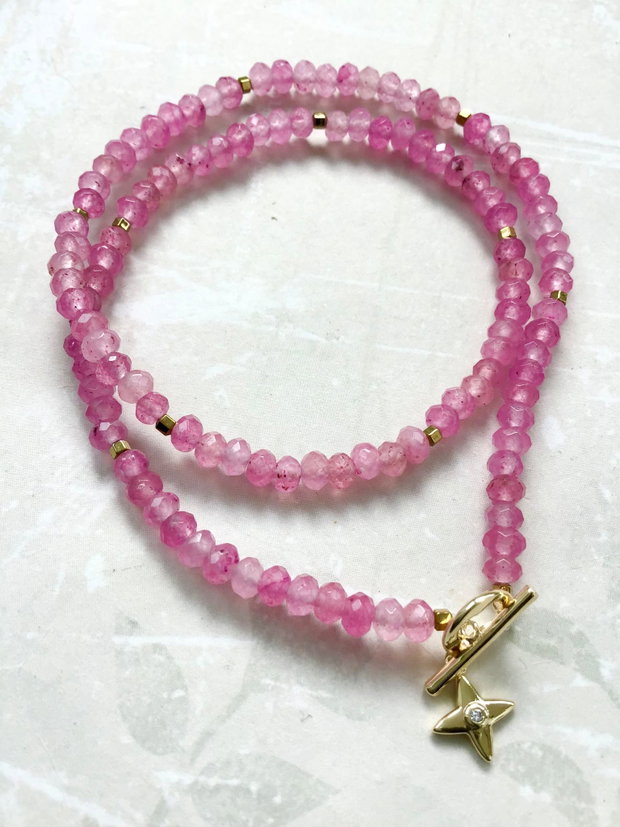 Colier CHOKER agate roz