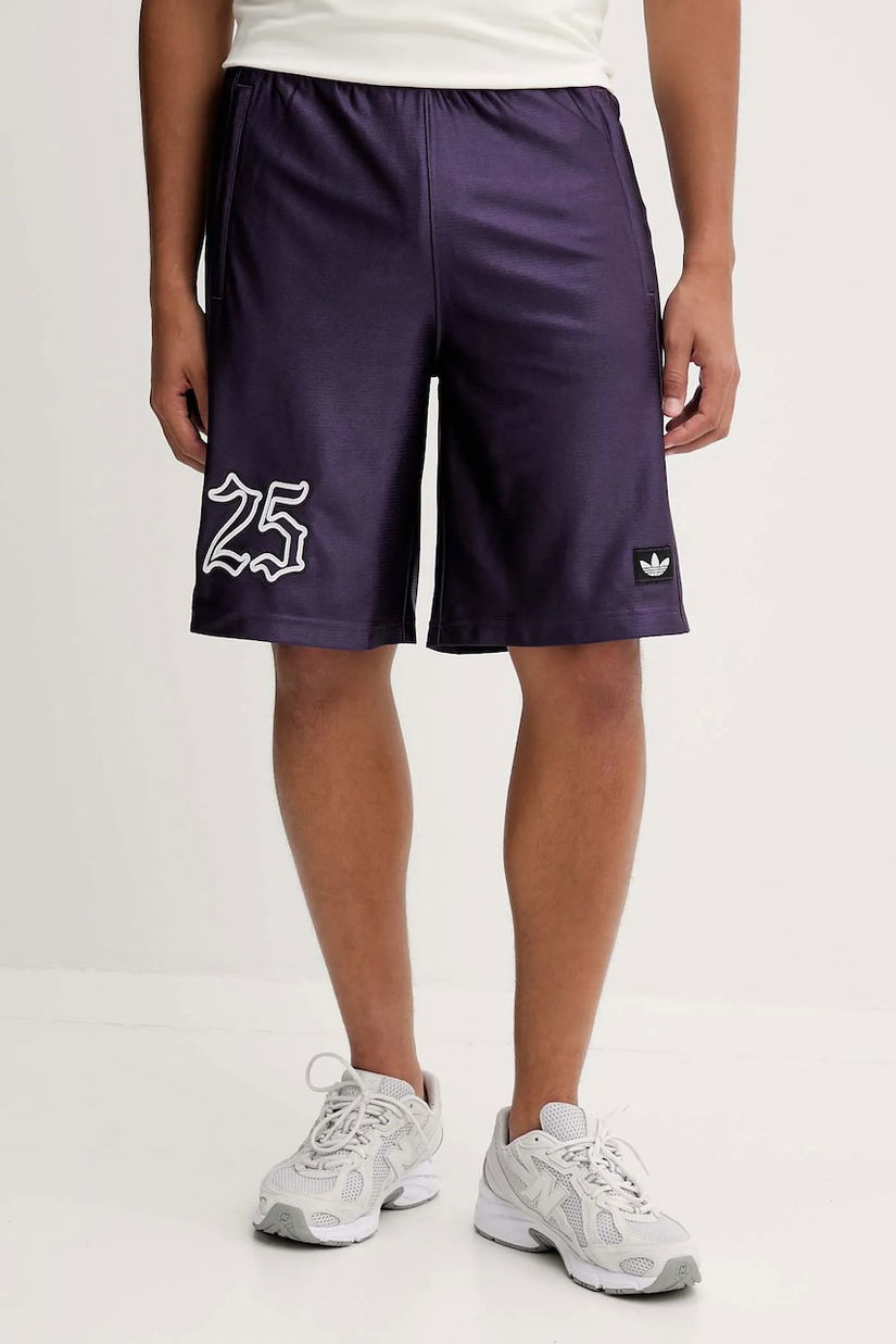 adidas Originals pantaloni scurți Grfx Short culoarea violet, JY2768