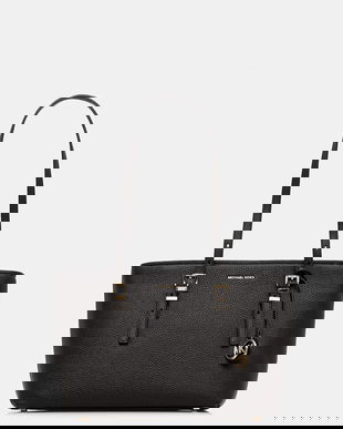 MICHAEL Michael Kors poșetă de piele QUINN culoarea negru, 30T5GQNT2L