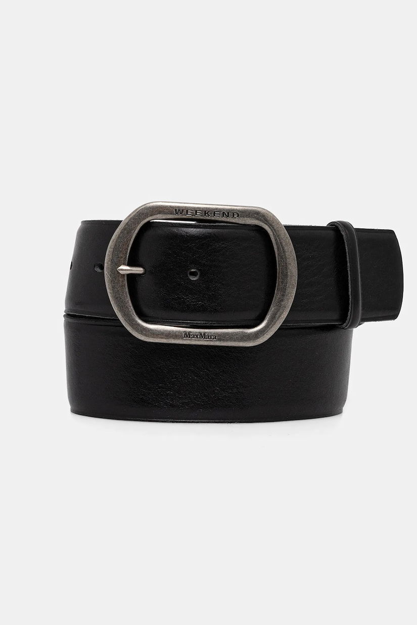 Weekend Max Mara curea de piele CLAVIER culoarea negru, 2525506025600