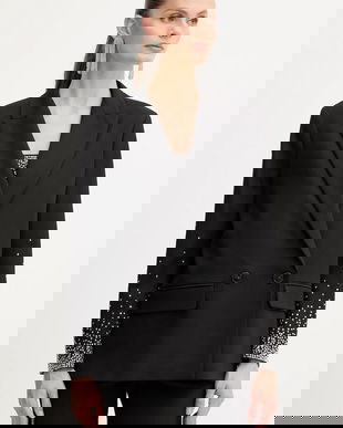 Marella sacou culoarea negru, oversize, 2523046152200