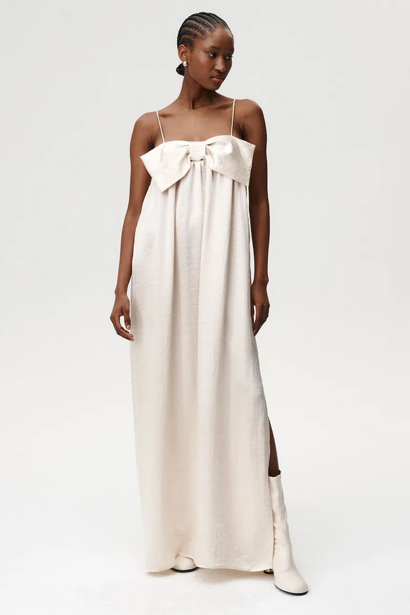 Undress Code rochie culoarea bej, maxi, oversize, 1038