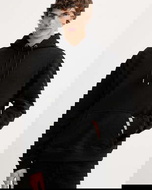 AllSaints hanorac de bumbac MILO culoarea negru, cu glugă, uni, M009ND