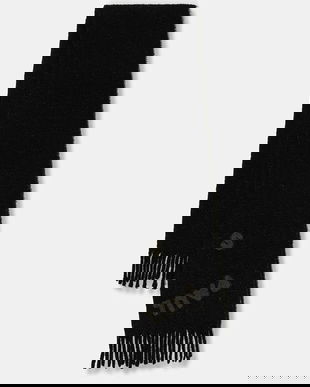 Paul Smith eșarfă cu lână culoarea negru, cu imprimeu, M1A-150T-T721