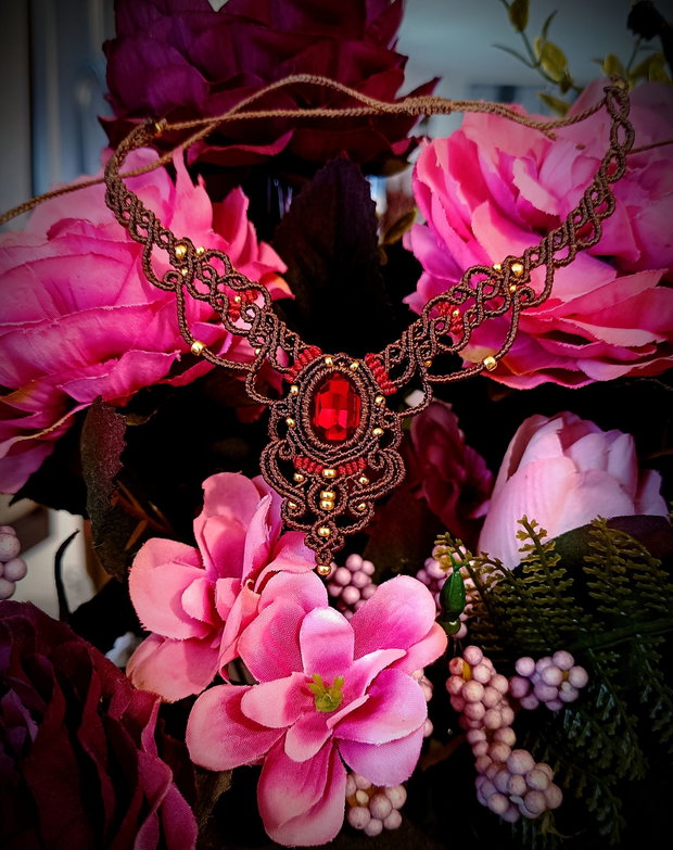 Colier elegant Swarovski micromacrame