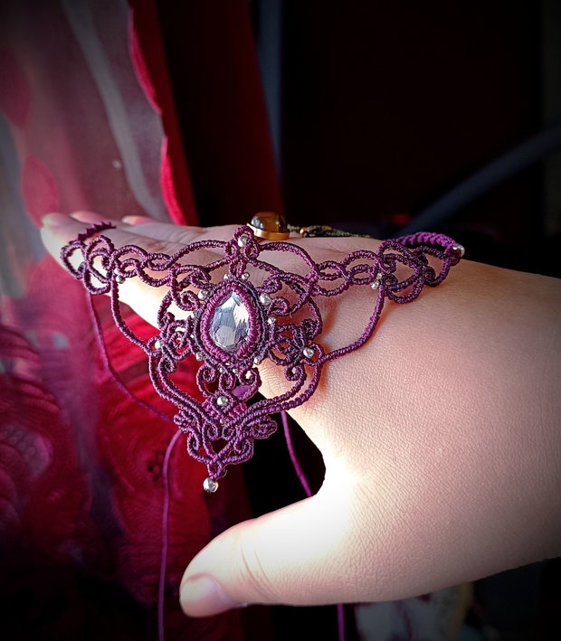 Colier elegant Swarovski micromacrame