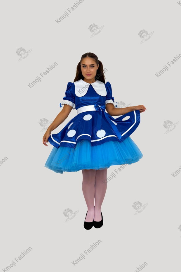 Rochie Minnie Mouse Glitter Albastru Adult