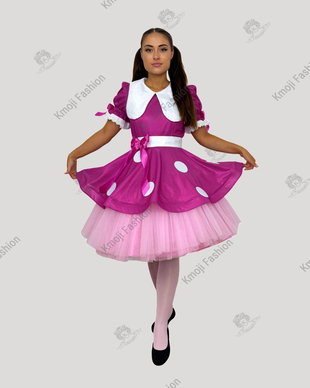 Rochie Minnie Mouse Glitter Ciclam Adult
