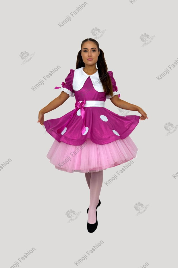 Rochie Minnie Mouse Glitter Ciclam Adult