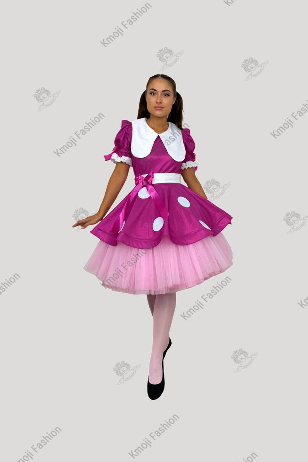 Rochie Minnie Mouse Glitter Ciclam Adult